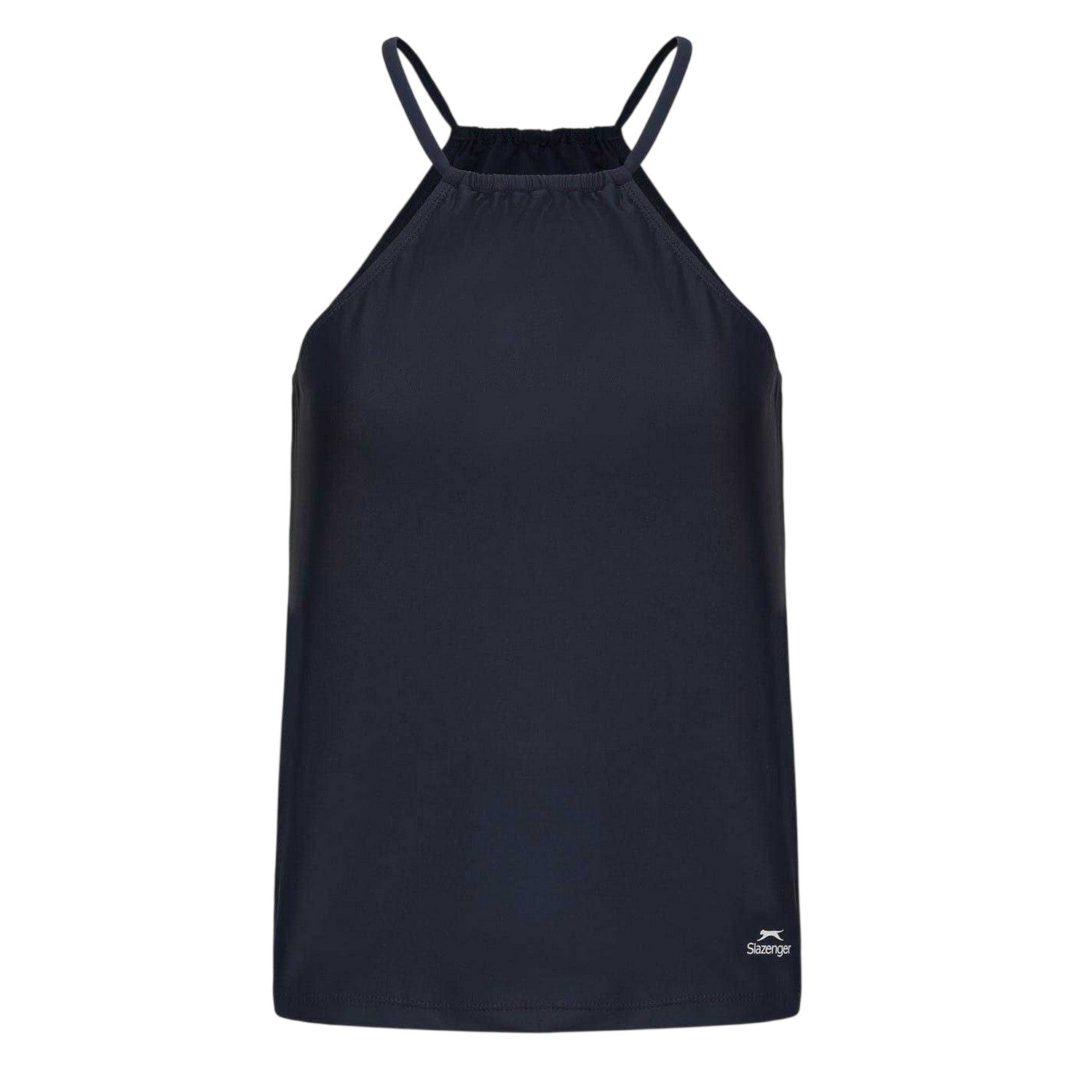 Navy - Back - Slazenger Womens-Ladies Logo Tankini Set