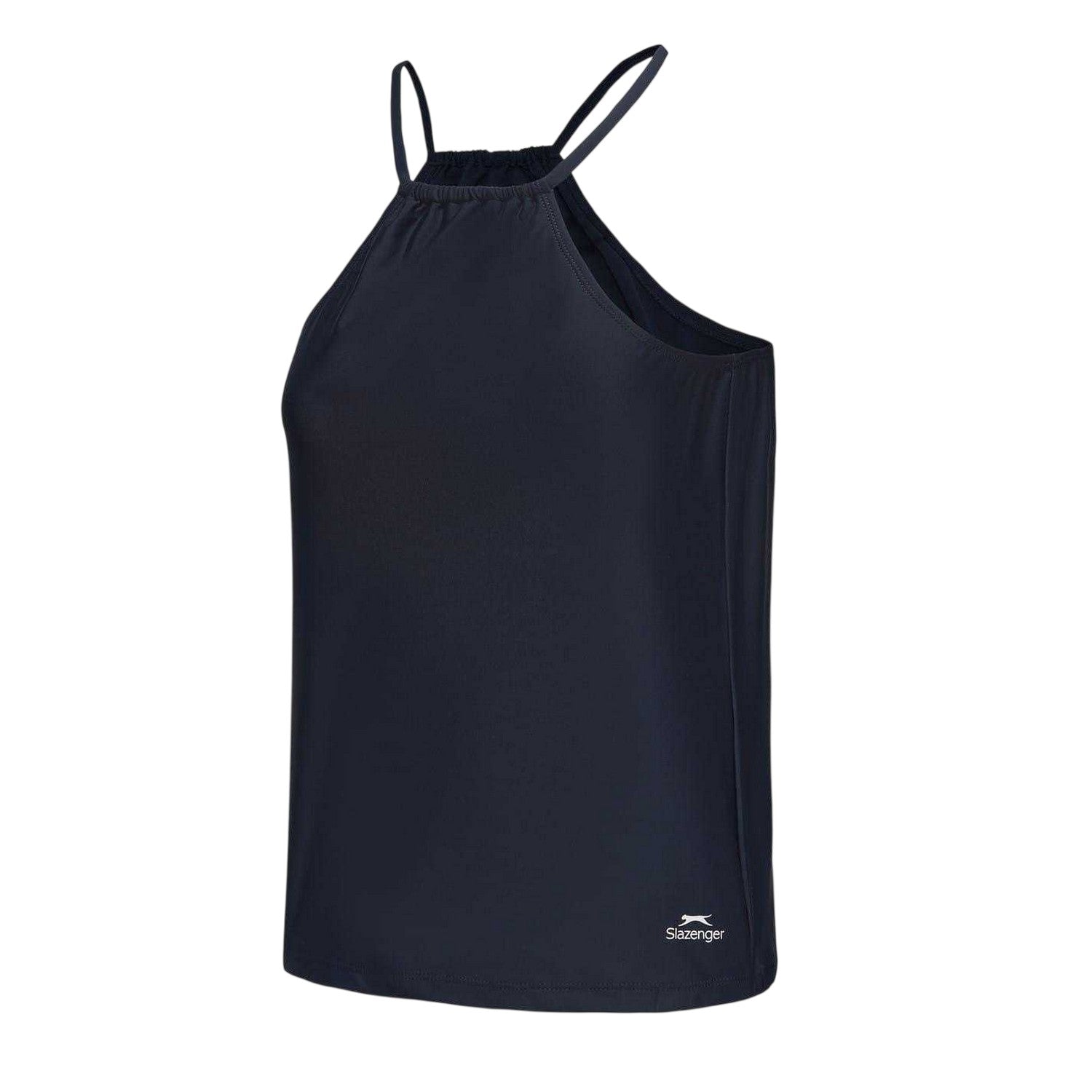 Navy - Side - Slazenger Womens-Ladies Logo Tankini Set
