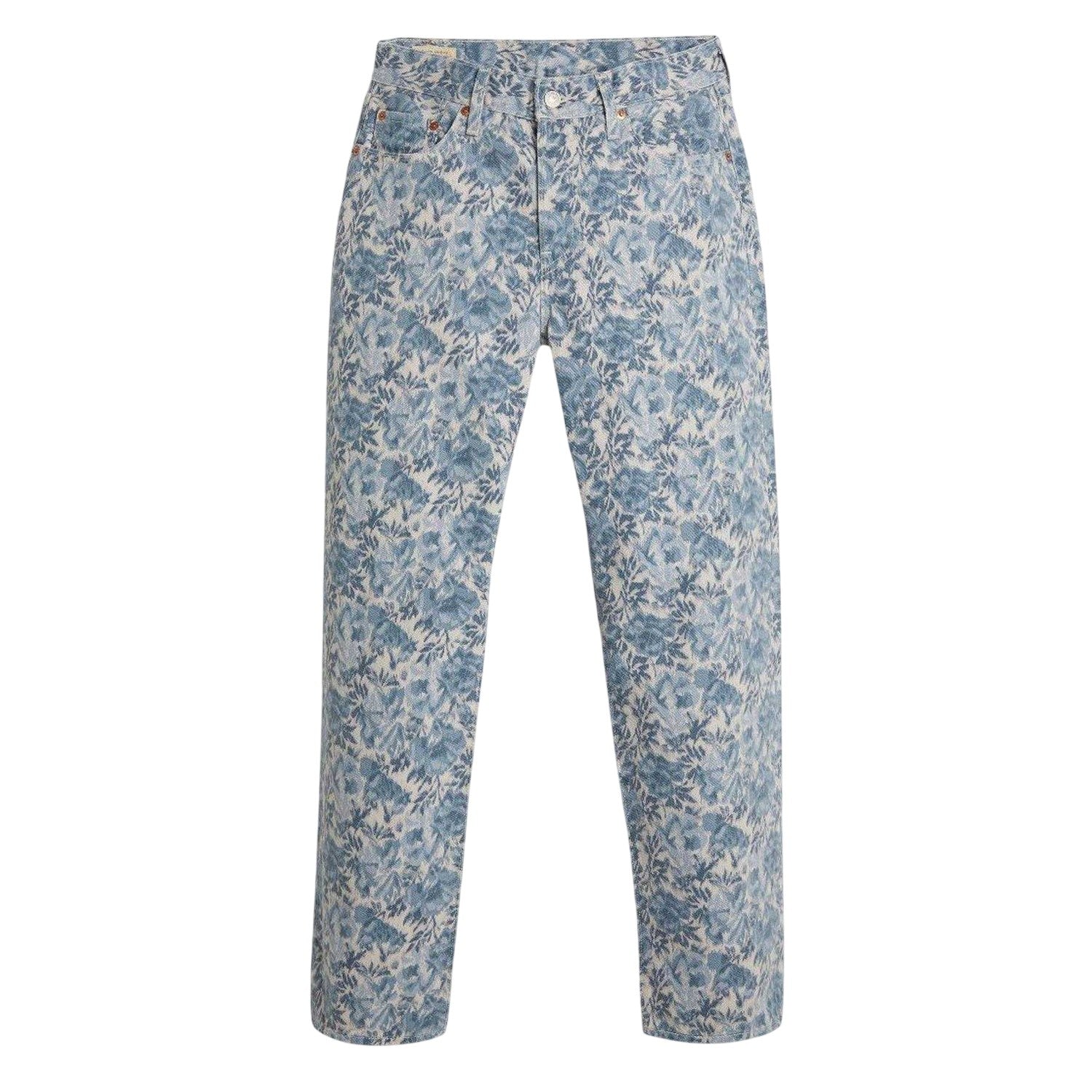Blue - Front - Levis Womens-Ladies 90´s Floral High Rise Straight Leg Jeans