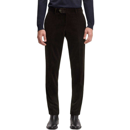 Brown - Lifestyle - Boss Mens Beckham Striped Pleat Front Trousers