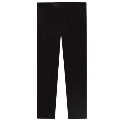 Brown - Front - Boss Mens Beckham Striped Pleat Front Trousers