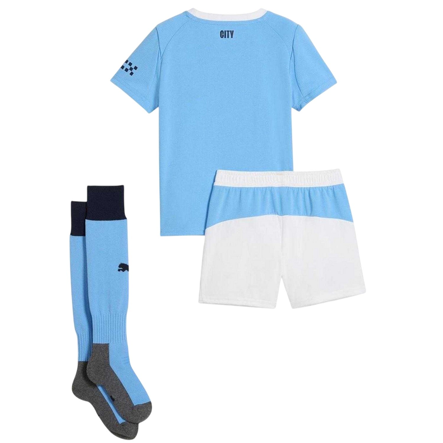 Blue - Back - Puma Childrens-Kids 2025-2026 Manchester City FC Football Kit