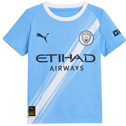 Blue - Side - Puma Childrens-Kids 2025-2026 Manchester City FC Football Kit