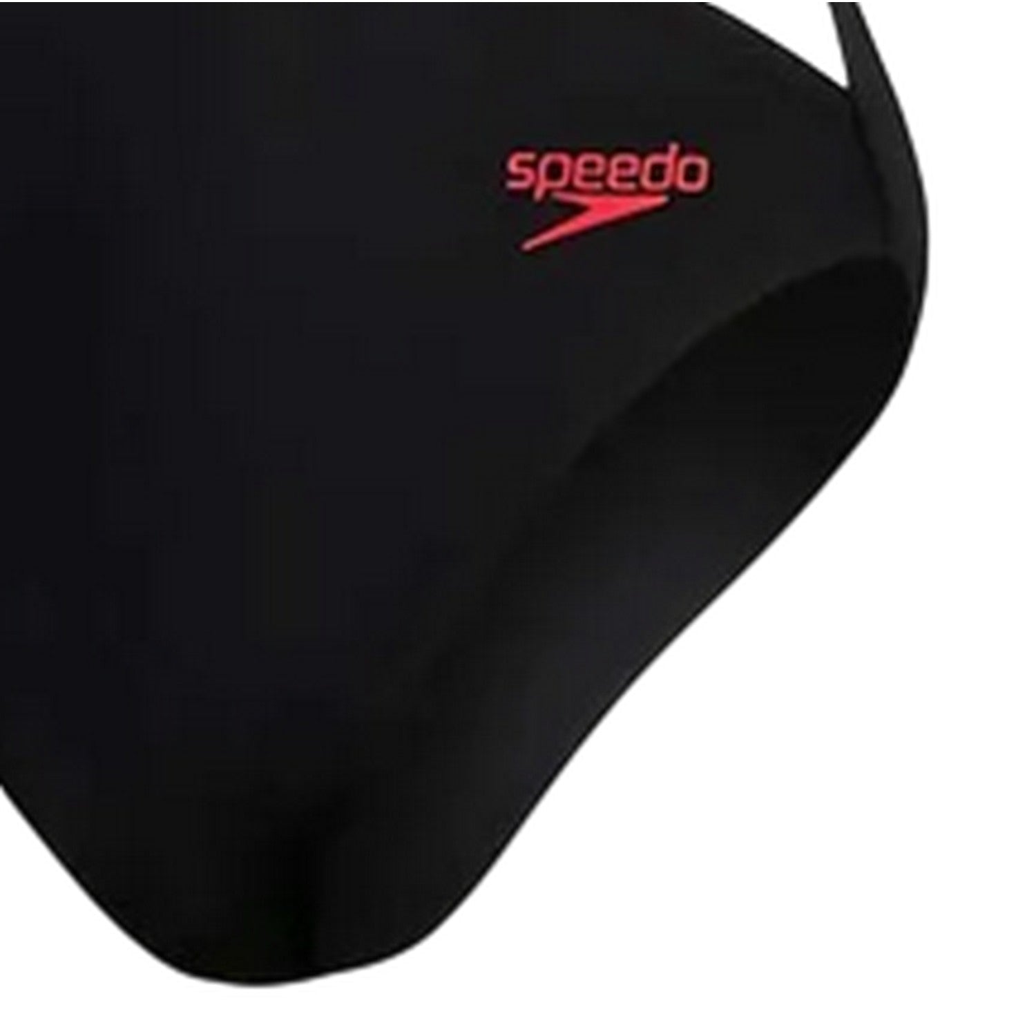 Black-Red - Side - Speedo Womens-Ladies Colour Block One Piece Swimsuit