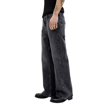 Black Denim - Lifestyle - Jack And Jones Mens Toby Coop Relaxed Wide Leg Jeans