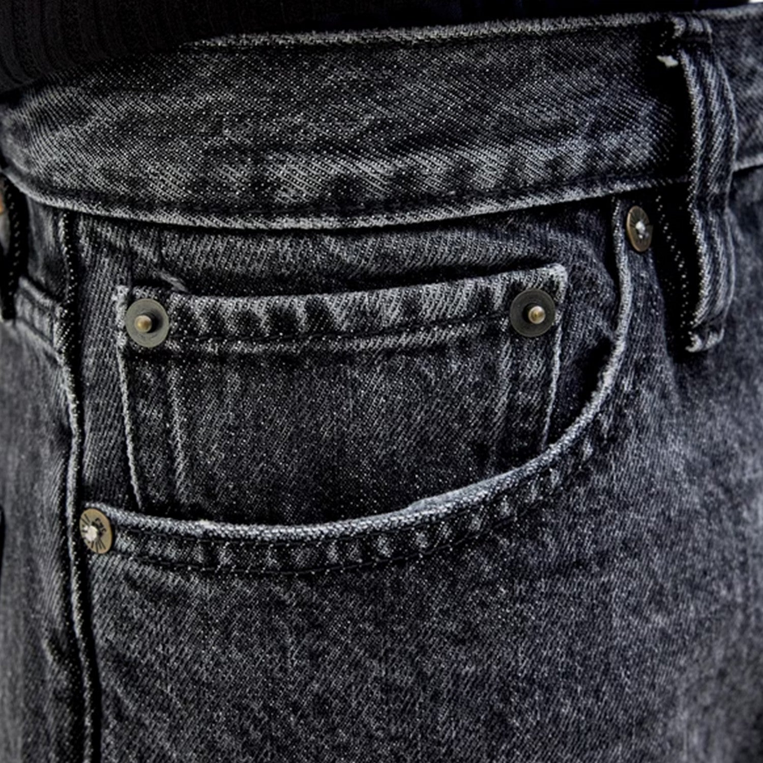 Black Denim - Pack Shot - Jack And Jones Mens Toby Coop Relaxed Wide Leg Jeans