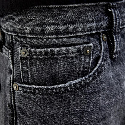 Black Denim - Pack Shot - Jack And Jones Mens Toby Coop Relaxed Wide Leg Jeans
