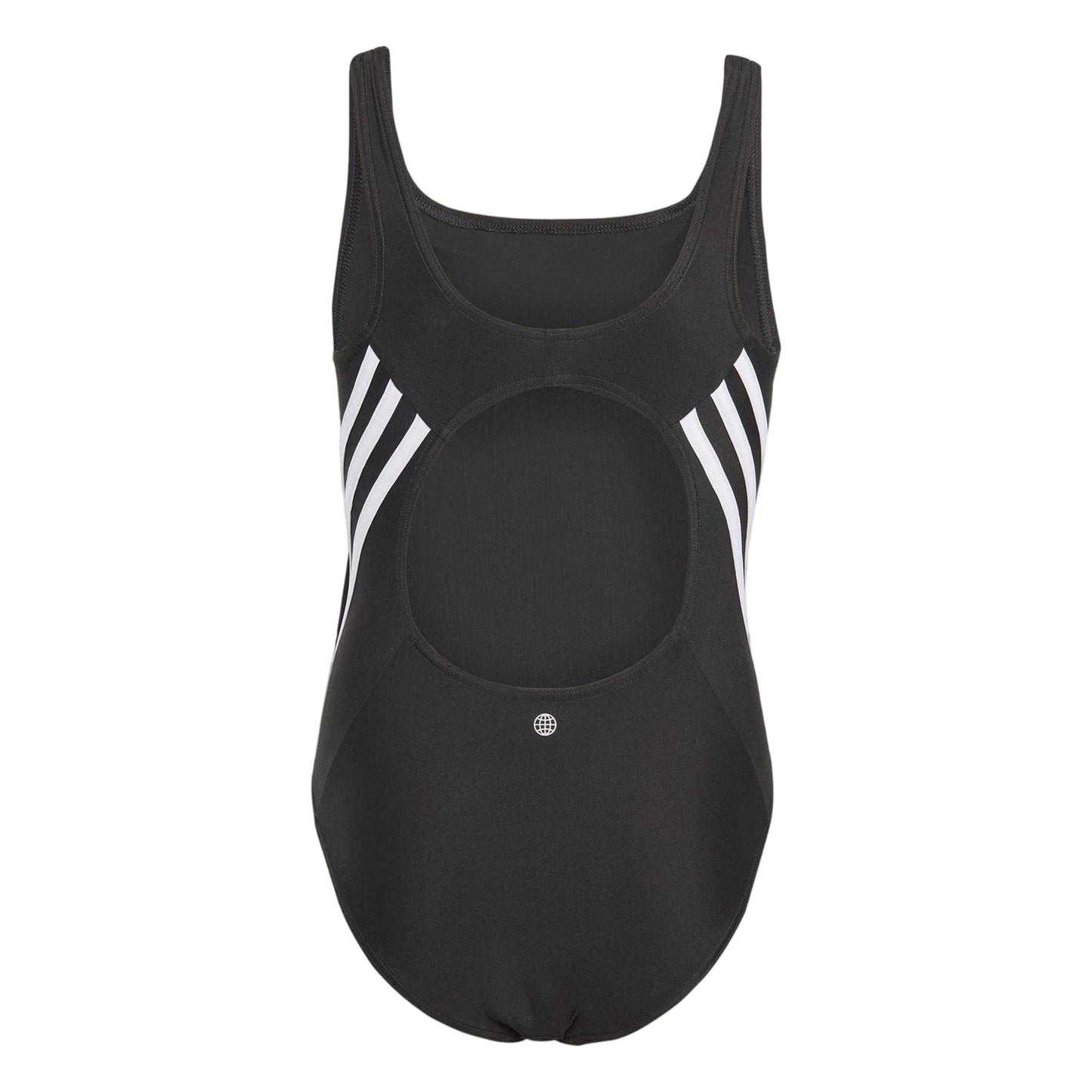 Black - Back - Adidas Girls 3S One Piece Swimsuit