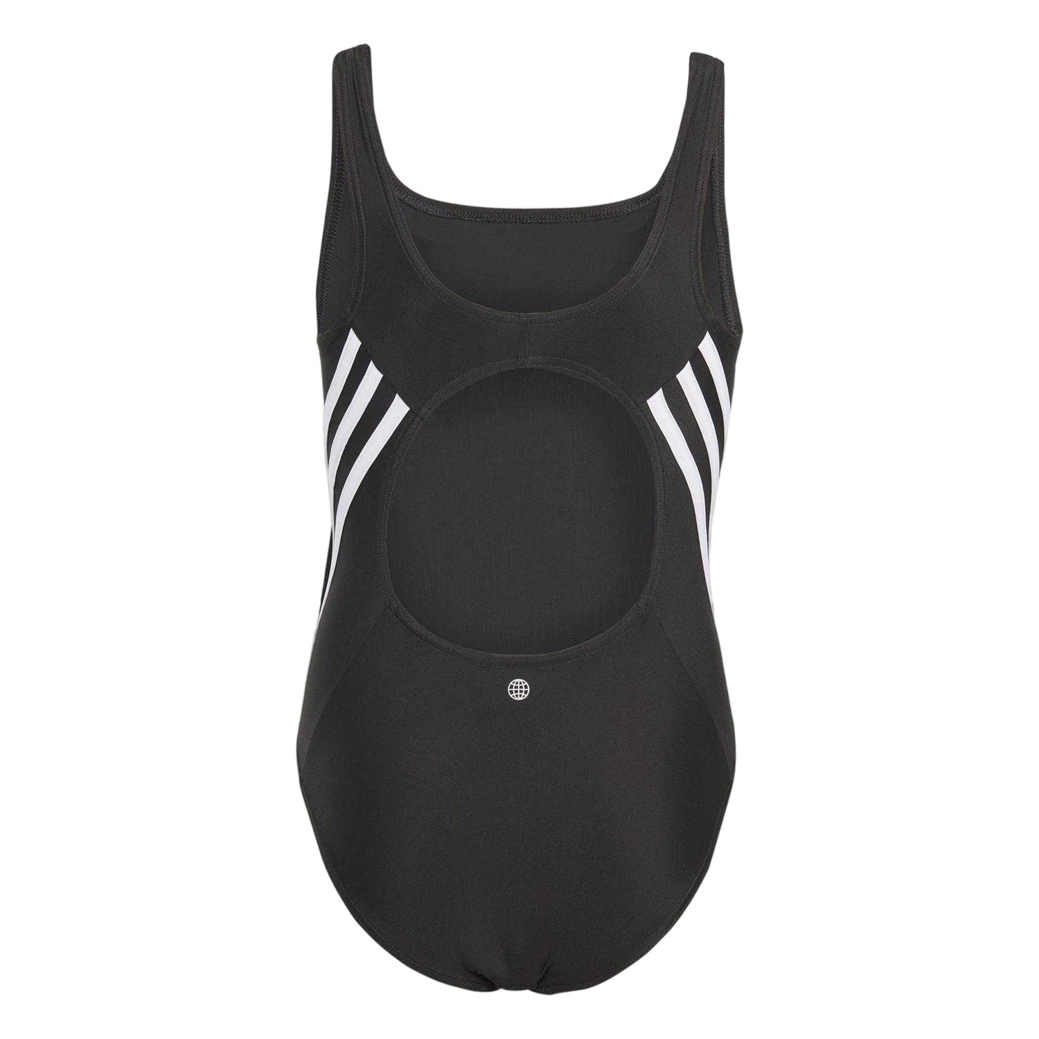 Black - Back - Adidas Girls 3S One Piece Swimsuit