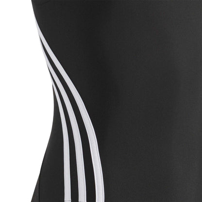 Black - Side - Adidas Girls 3S One Piece Swimsuit