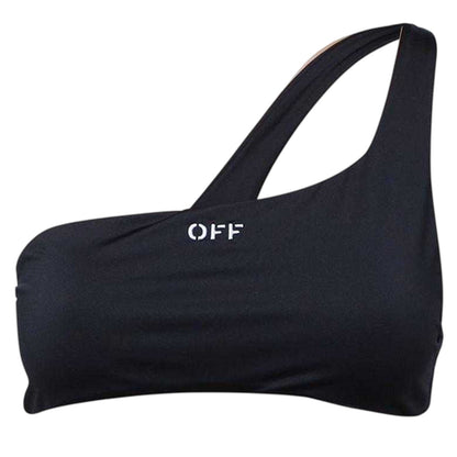 Black-White - Side - Off-White Womens-Ladies Two-Piece Swimsuit