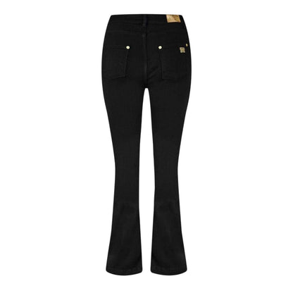 Black - Back - Biba Womens-Ladies Denim Flared Jeans