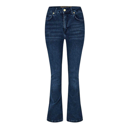 Mid Blue - Front - Biba Womens-Ladies Denim Flared Jeans