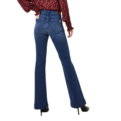 Mid Blue - Lifestyle - Biba Womens-Ladies Denim Flared Jeans