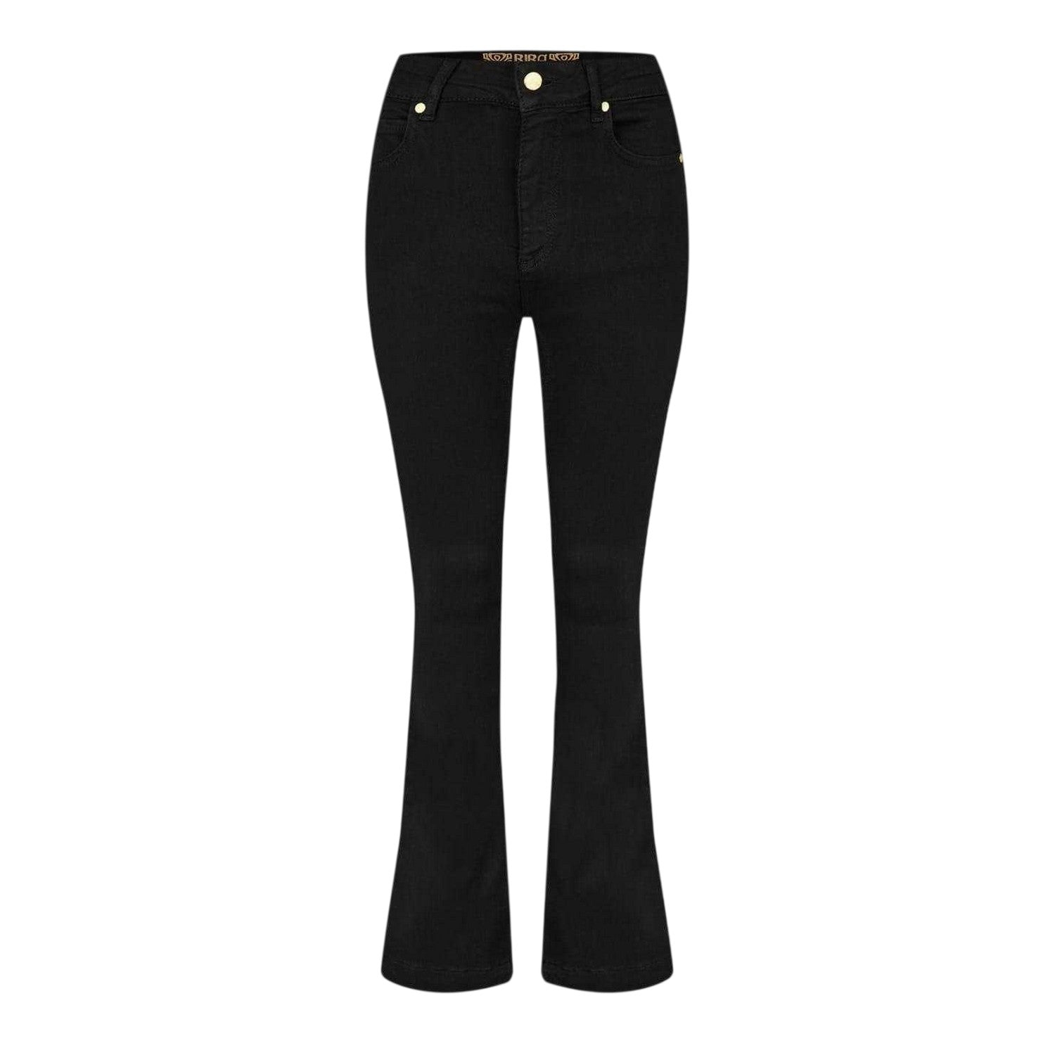 Black - Front - Biba Womens-Ladies Denim Flared Jeans