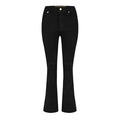 Black - Front - Biba Womens-Ladies Denim Flared Jeans