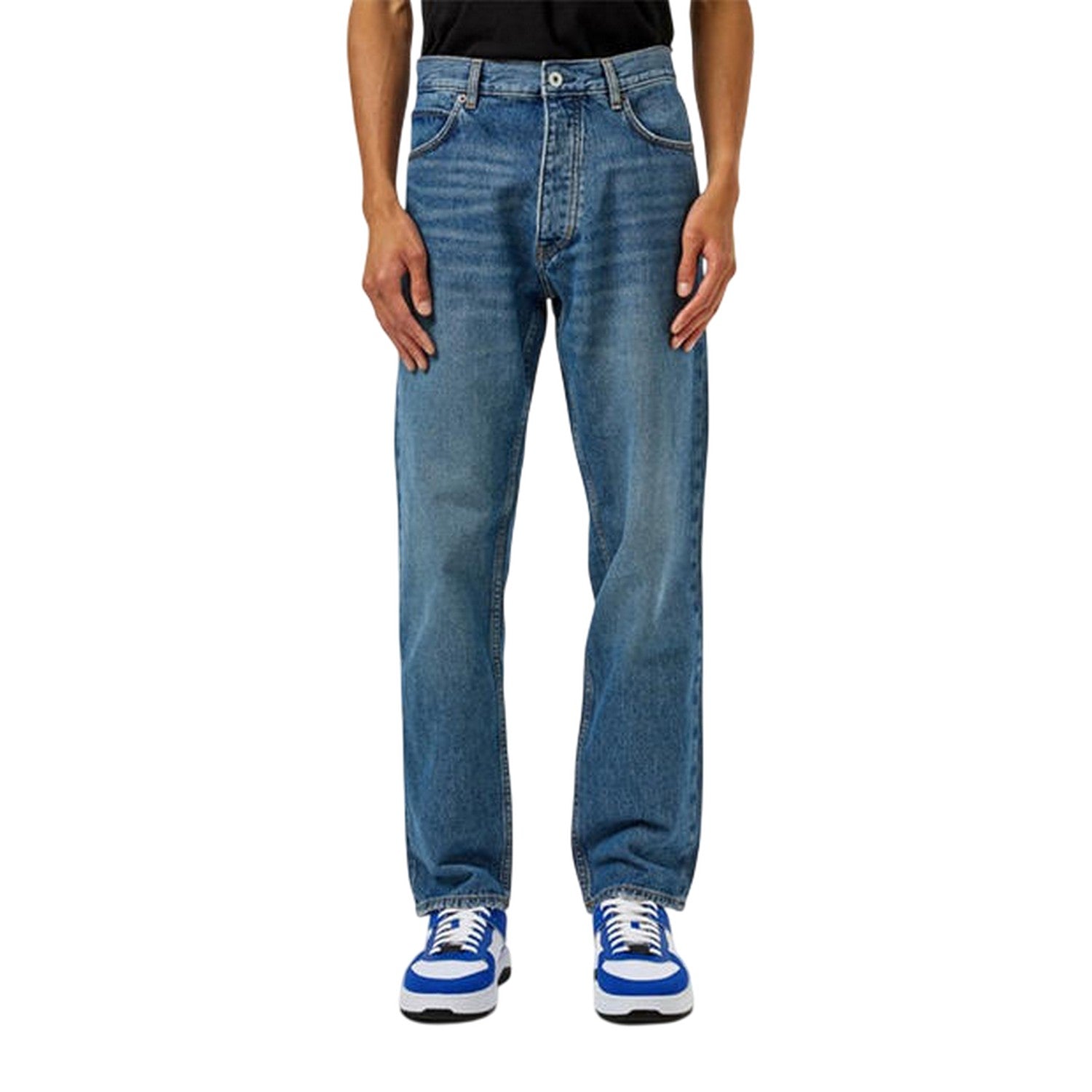 Navy - Side - Hugo Mens Regular Jeans
