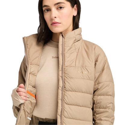 Taupe Grey - Side - Timberland Womens-Ladies Bear Head Down Jacket