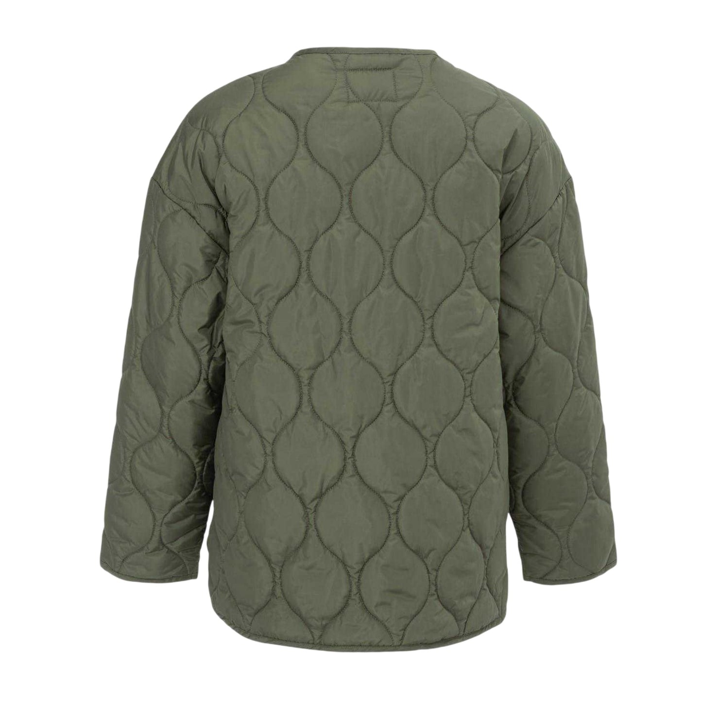 Khaki Green - Back - SoulCal Womens-Ladies Onion Quilt Jacket