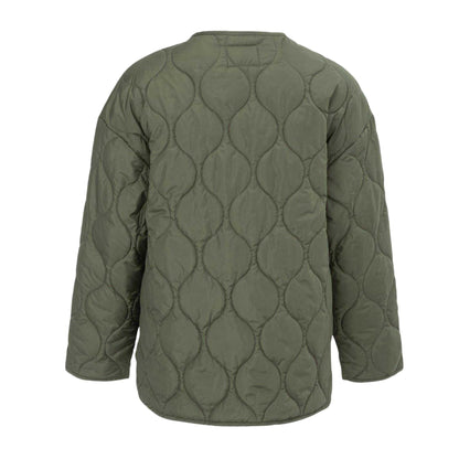 Khaki Green - Back - SoulCal Womens-Ladies Onion Quilt Jacket