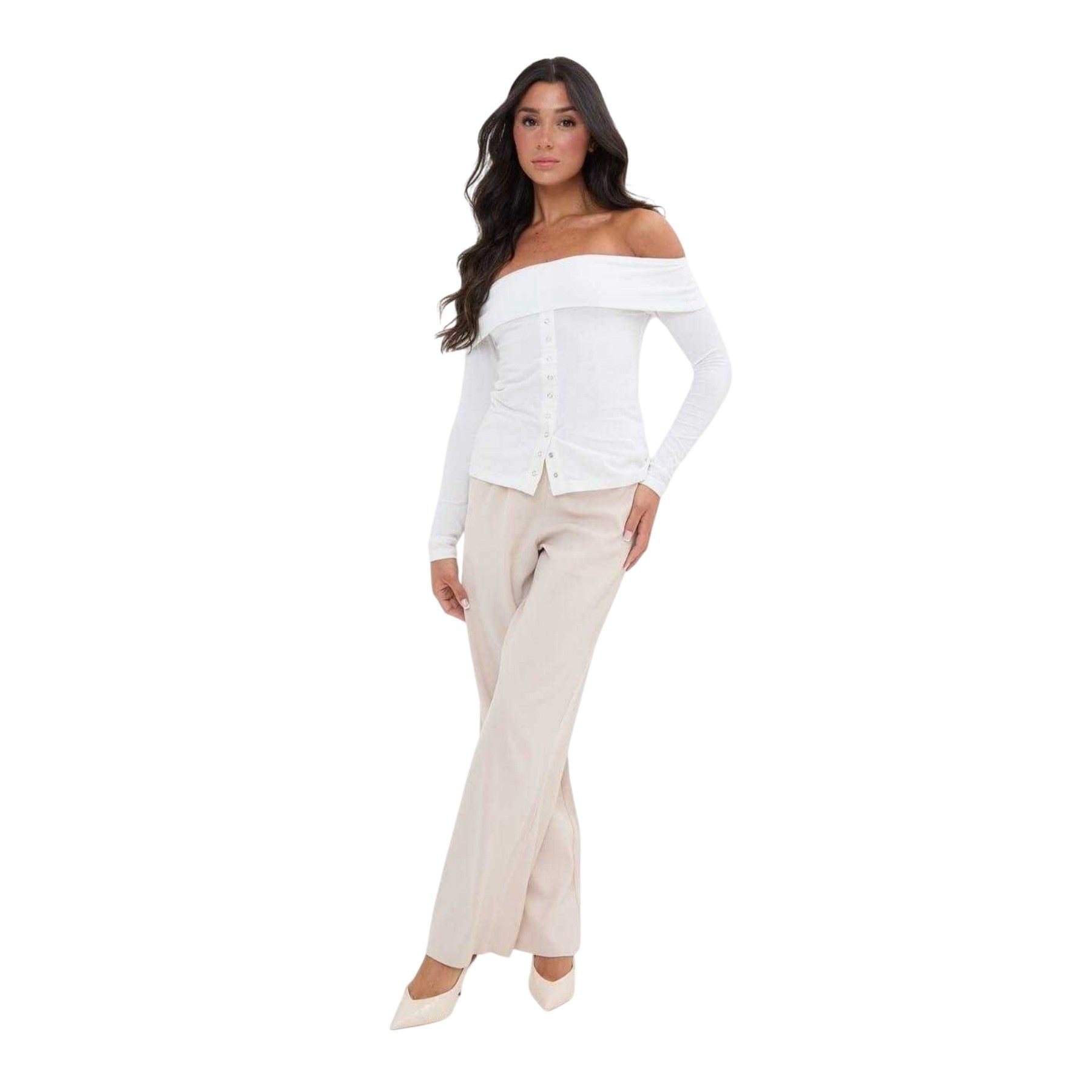 Sand - Lifestyle - I Saw It First Womens-Ladies Woven Straight Leg Trousers