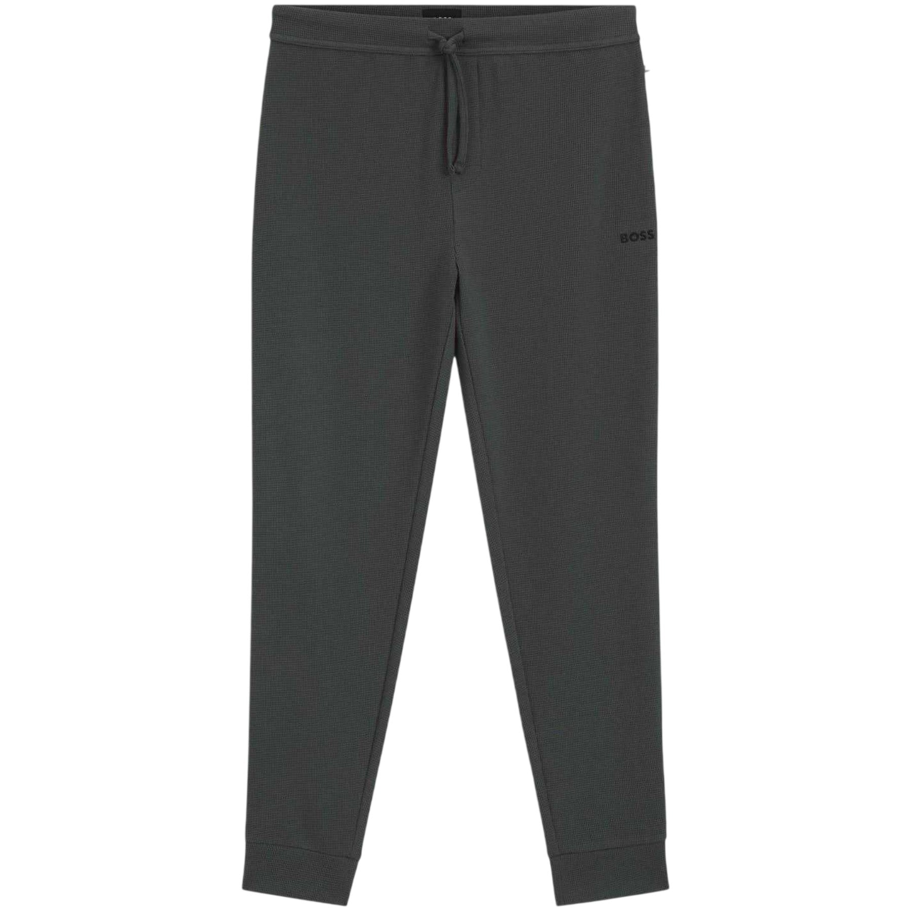 Green - Front - Boss Mens Waffle Knit Jogging Bottoms