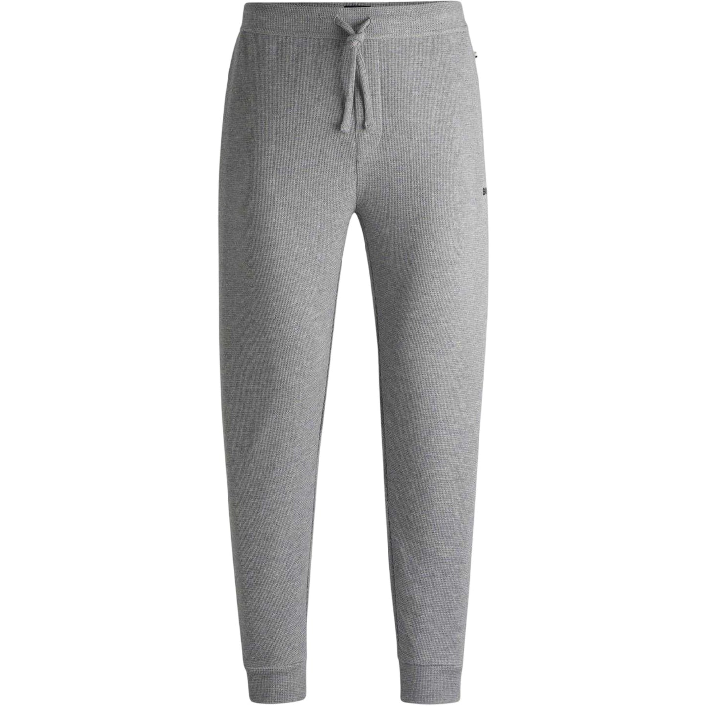Grey - Front - Boss Mens Waffle Knit Jogging Bottoms