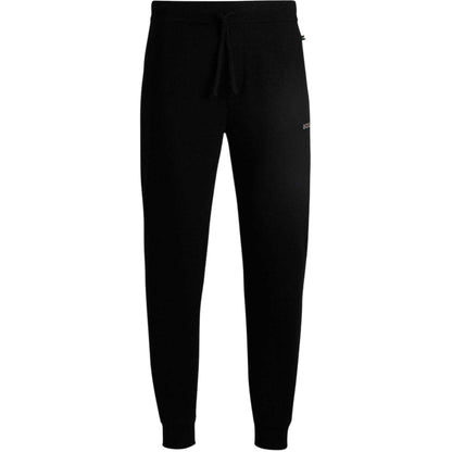 Black - Front - Boss Mens Waffle Knit Jogging Bottoms