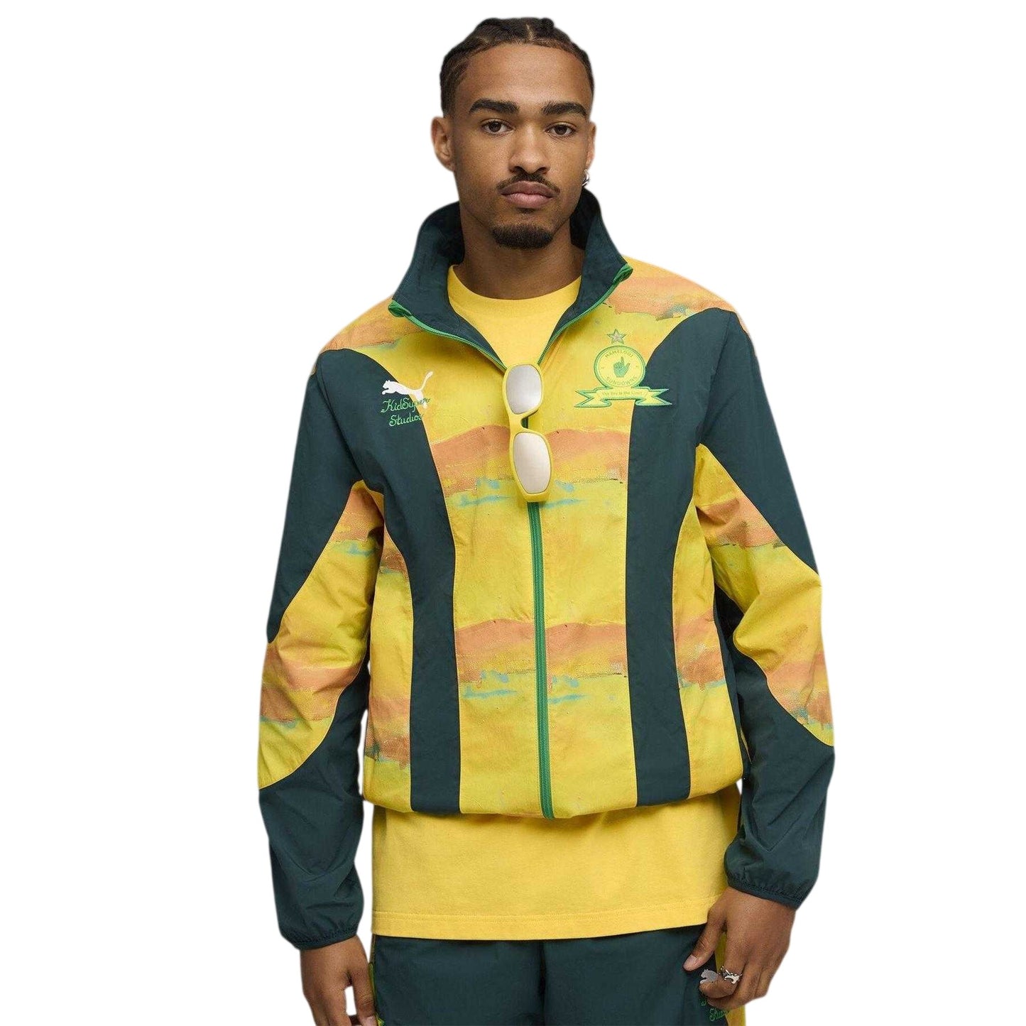 Green - Side - Puma Mens Mamelodi Sundowns FC Regular Anorak