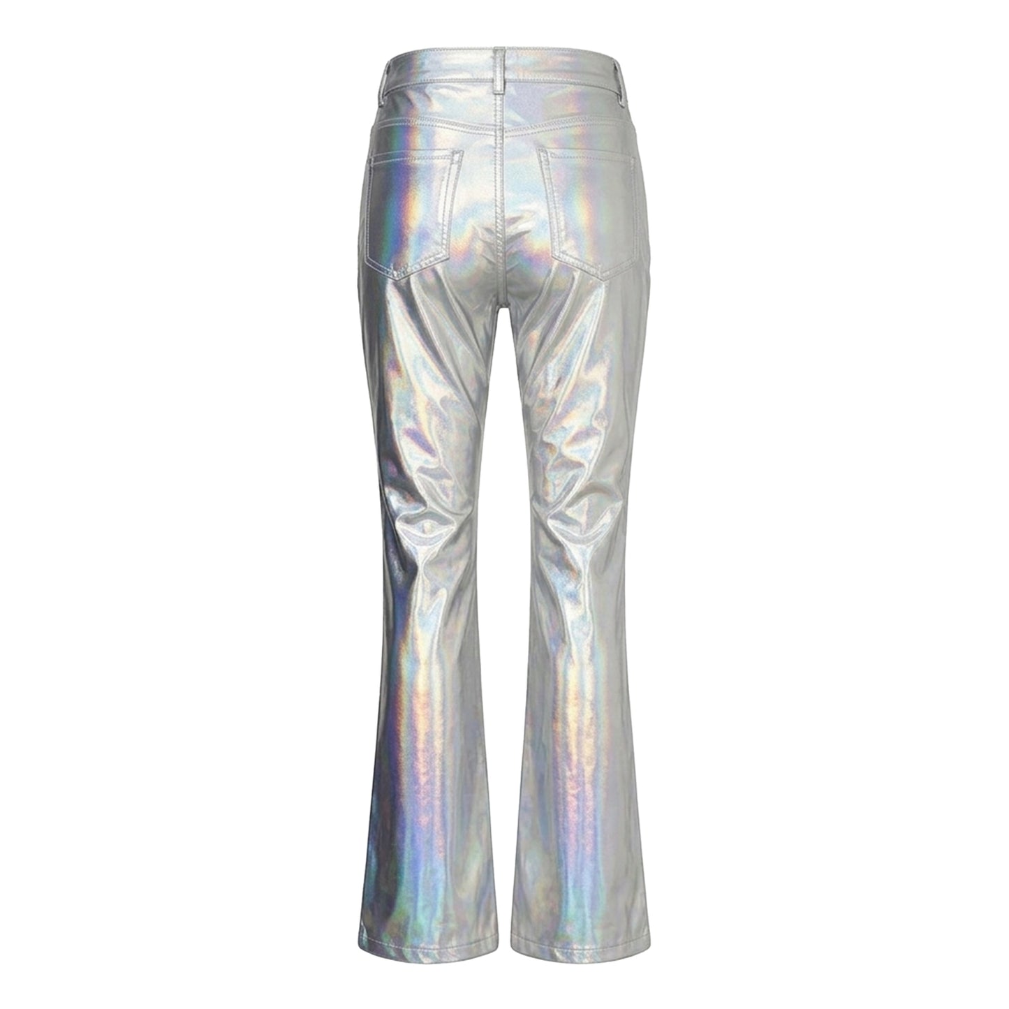Metallic - Back - AmyLynn Womens-Ladies Lupe Metallic Straight Trousers