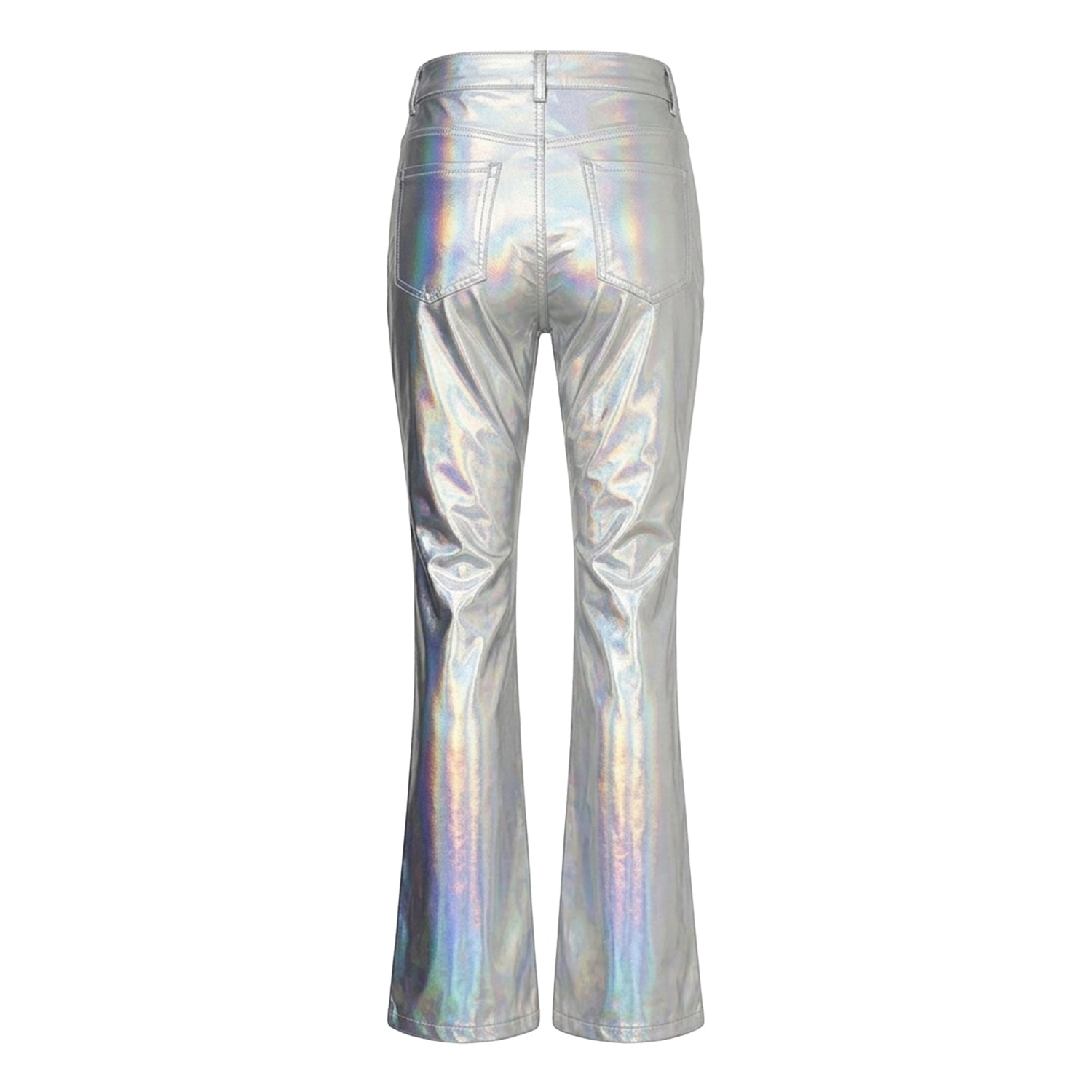 Metallic - Back - AmyLynn Womens-Ladies Lupe Metallic Straight Trousers