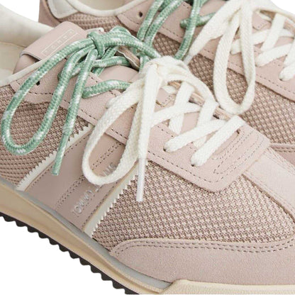 Beige - Lifestyle - Tommy Jeans Womens-Ladies Mesh Lace Up Flat Trainers