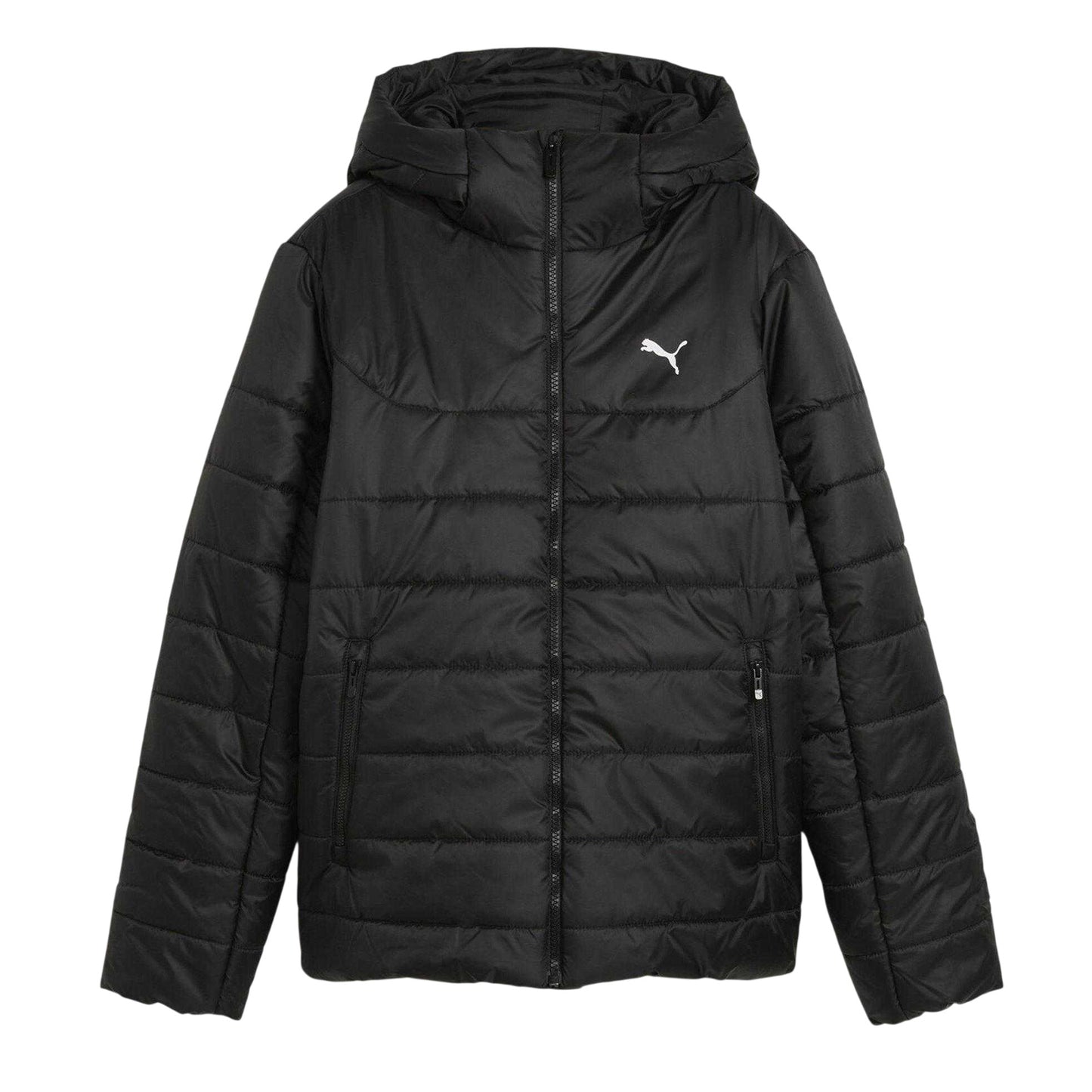 Black - Front - Puma Womens-Ladies Essentials Puffer Jacket