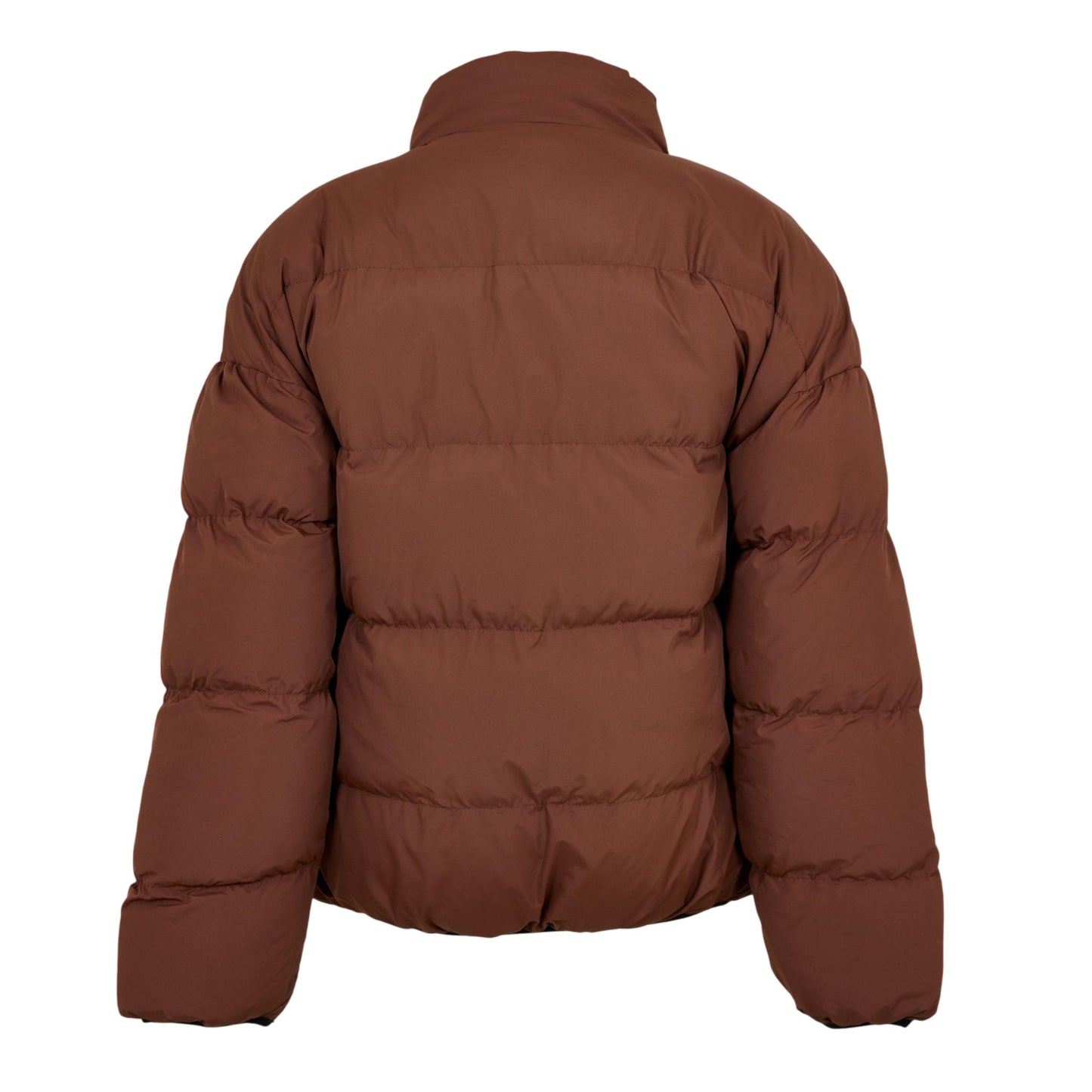 Brown - Back - NYC Mens Heavyweight Regular Puffer Jacket