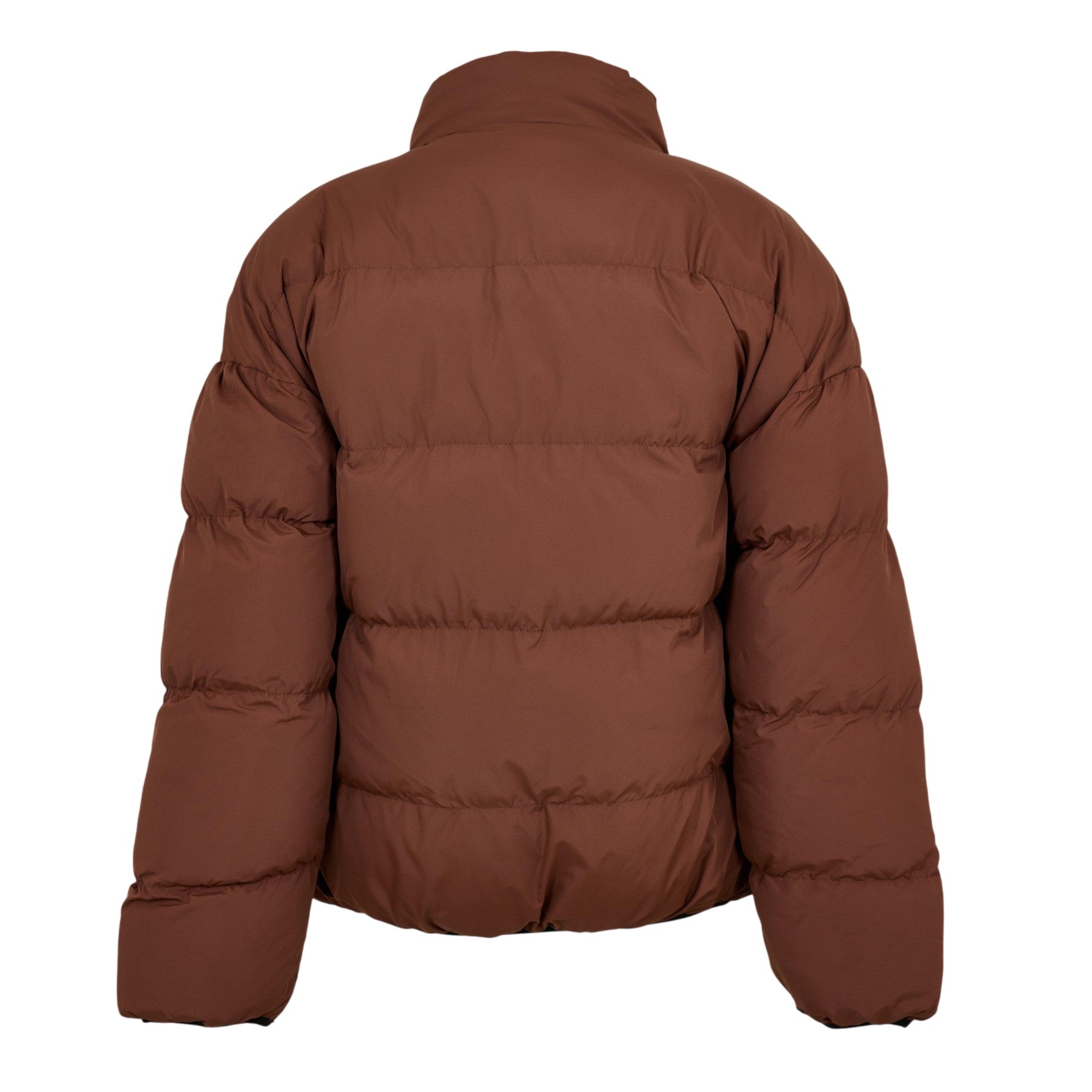 Brown - Back - NYC Mens Heavyweight Regular Puffer Jacket