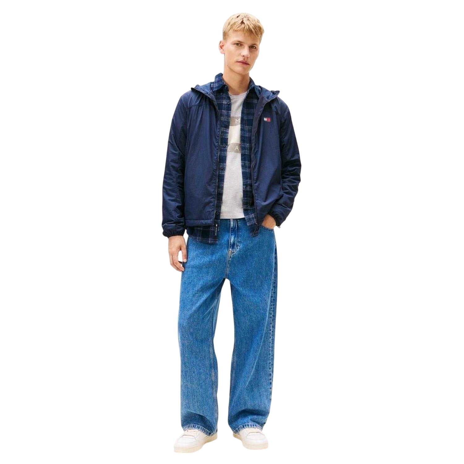 Dark Navy - Lifestyle - Tommy Jeans Mens Chicago Windbreaker