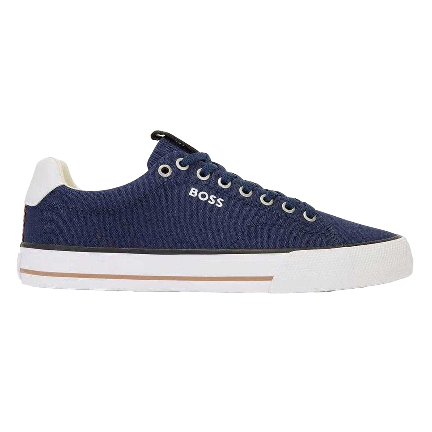 Dark Blue - Lifestyle - Boss Mens Aiden Leather Tennis Trainers