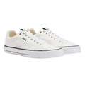 White - Front - Boss Mens Aiden Leather Tennis Trainers