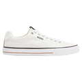 White - Side - Boss Mens Aiden Leather Tennis Trainers