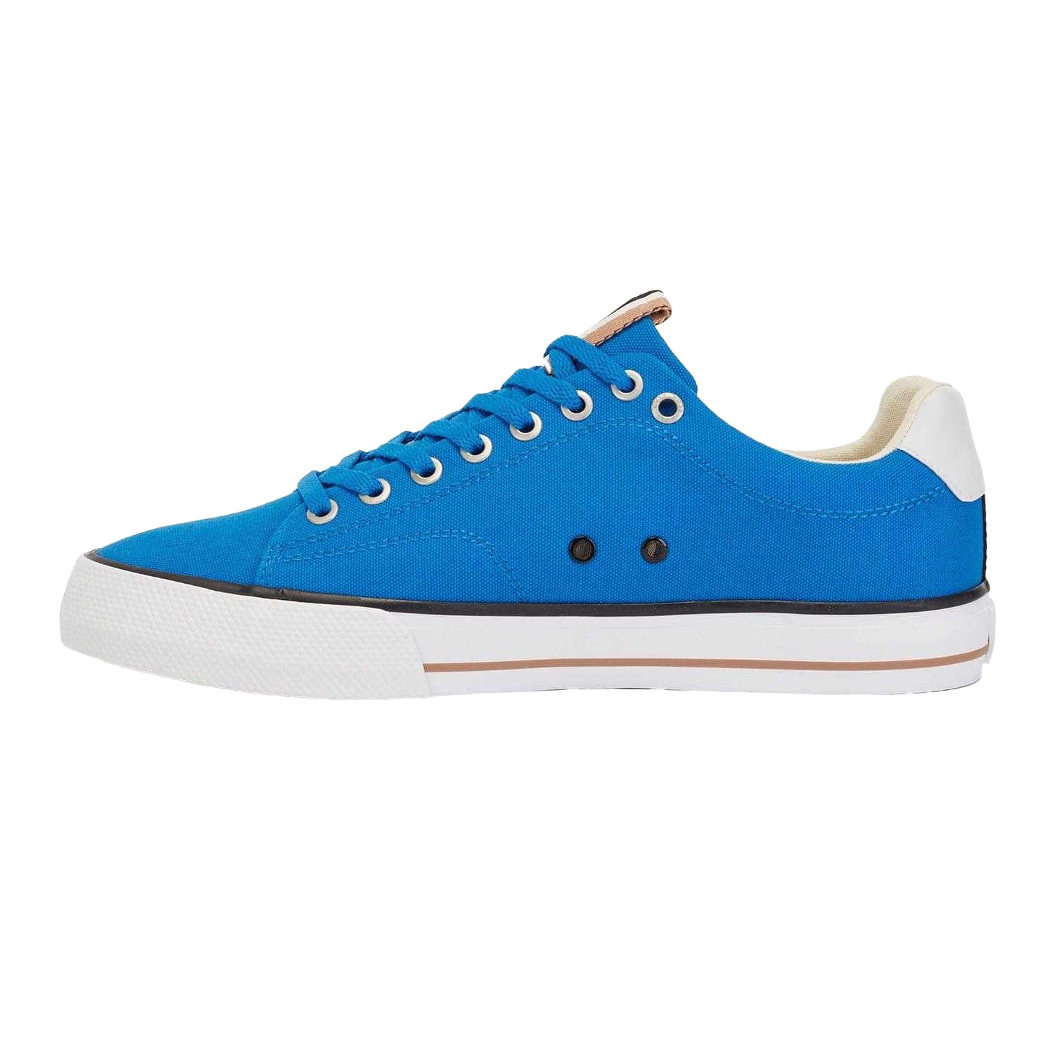 Blue - Back - Boss Mens Aiden Leather Tennis Trainers