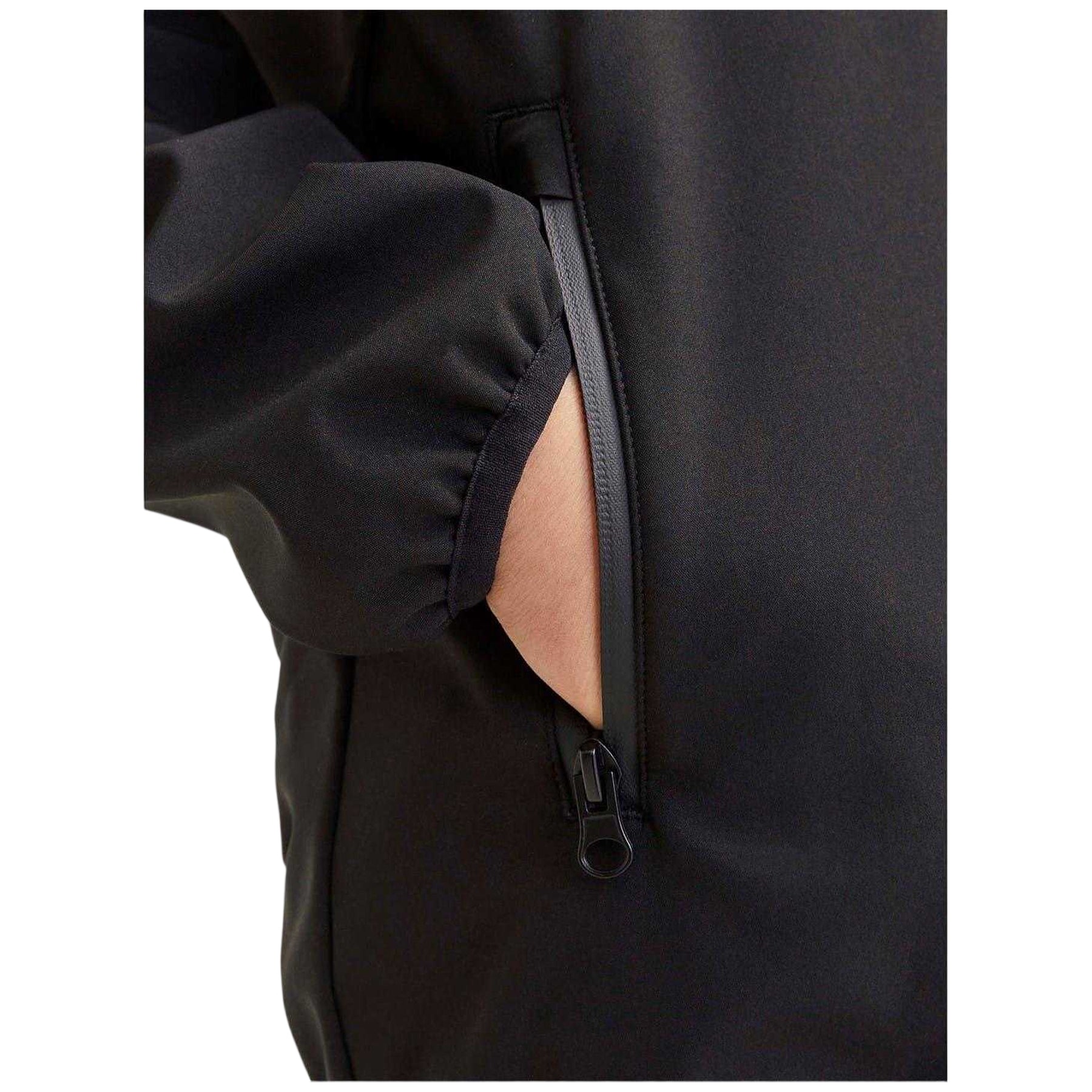 Black - Side - Jack And Jones Boys Lightweight Soft Shell Jacket