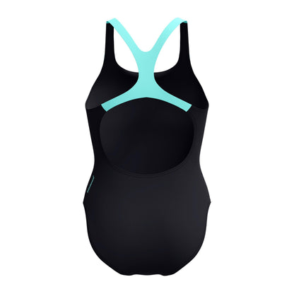 Arctic Glass - Back - Speedo Womens-Ladies Medley Logo Muscleback One Piece Swimsuit