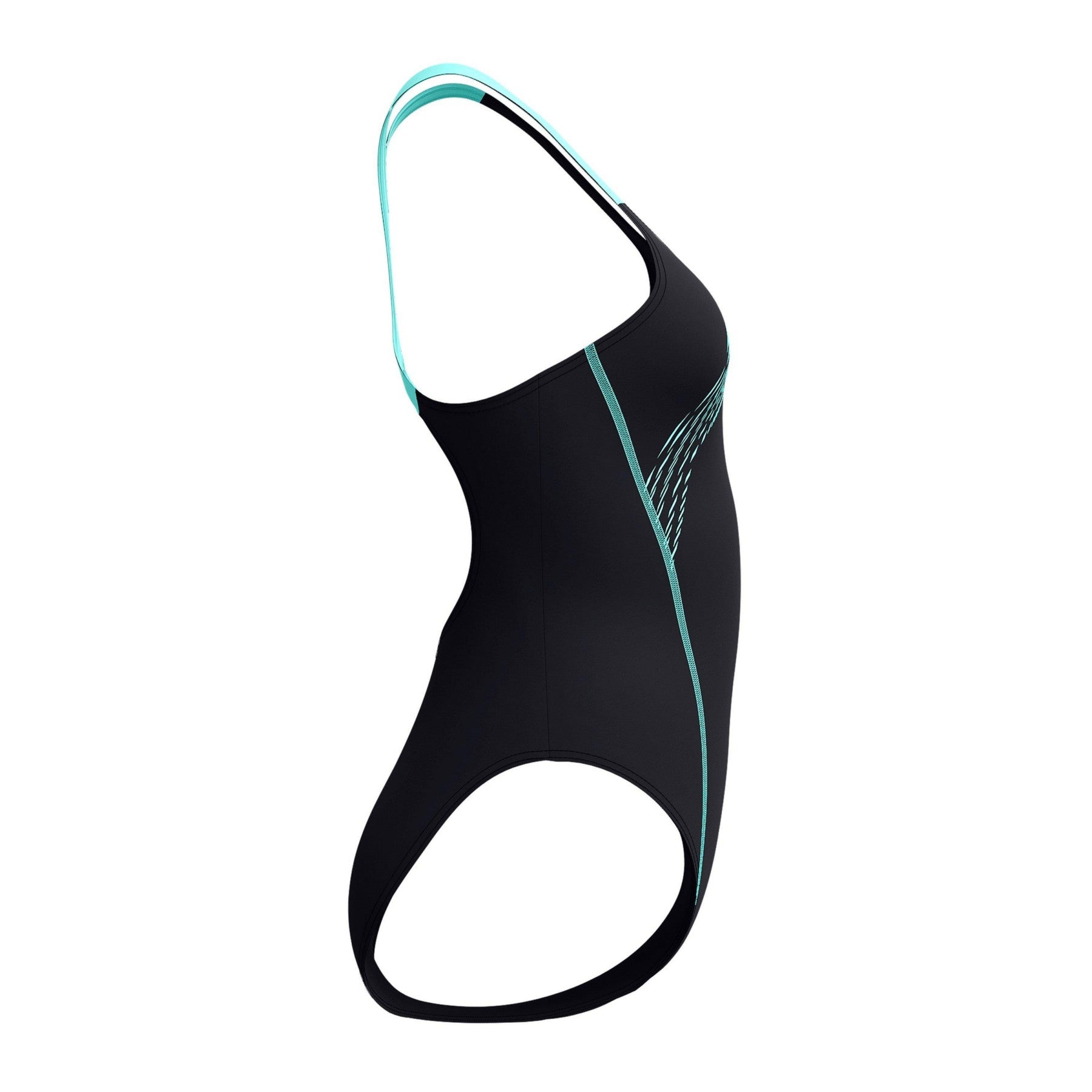 Arctic Glass - Side - Speedo Womens-Ladies Medley Logo Muscleback One Piece Swimsuit