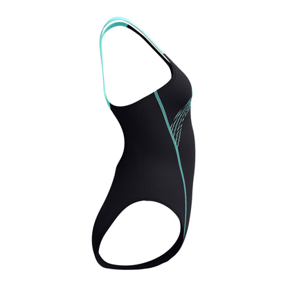 Arctic Glass - Side - Speedo Womens-Ladies Medley Logo Muscleback One Piece Swimsuit