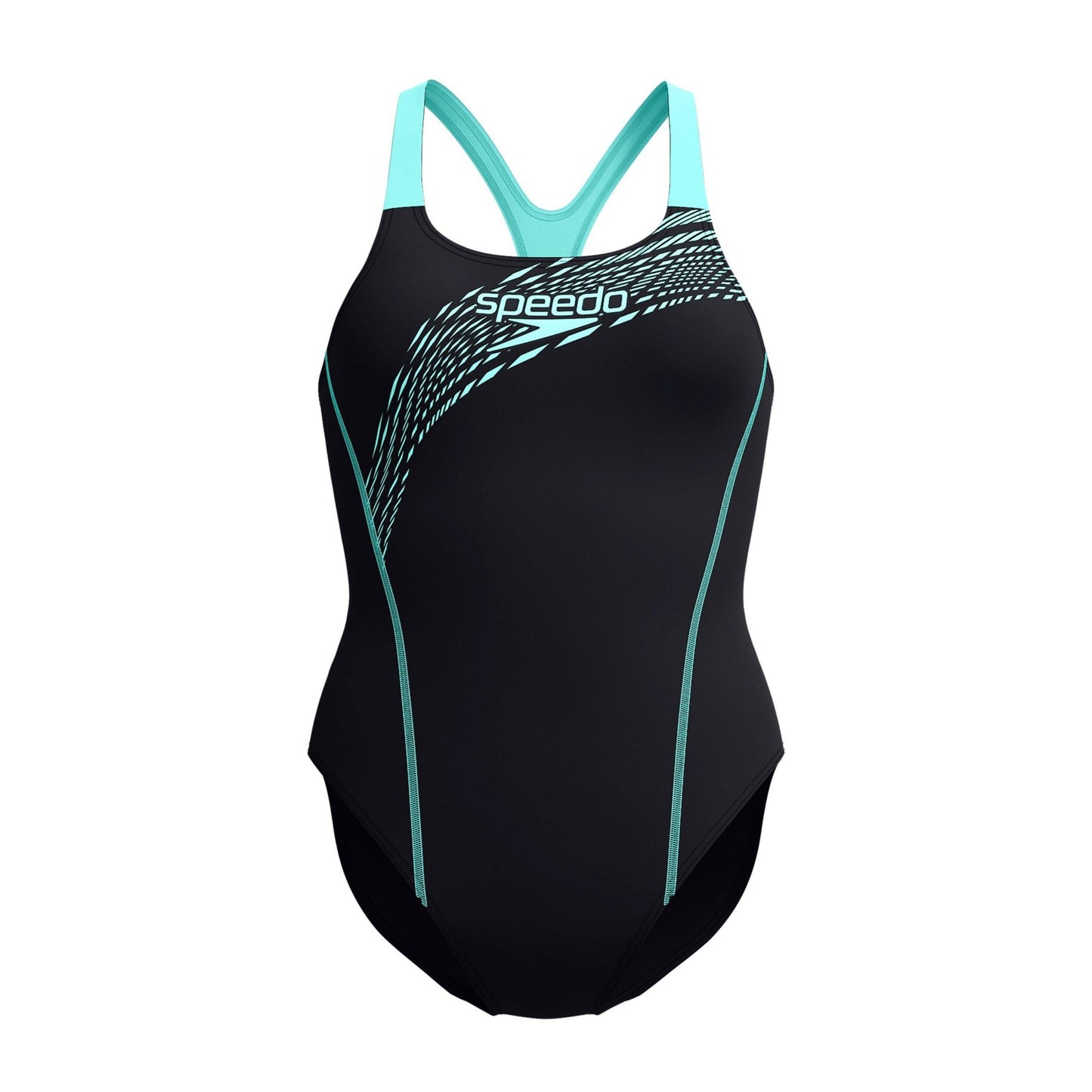 Arctic Glass - Front - Speedo Womens-Ladies Medley Logo Muscleback One Piece Swimsuit