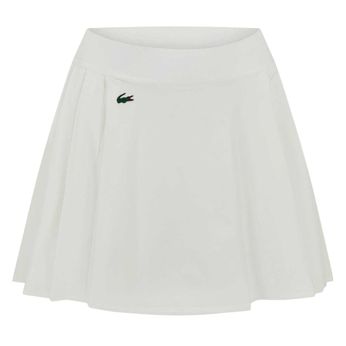 White - Front - Lacoste Womens-Ladies Logo Skort