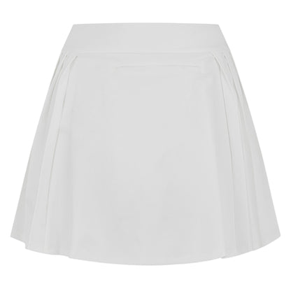 White - Back - Lacoste Womens-Ladies Logo Skort