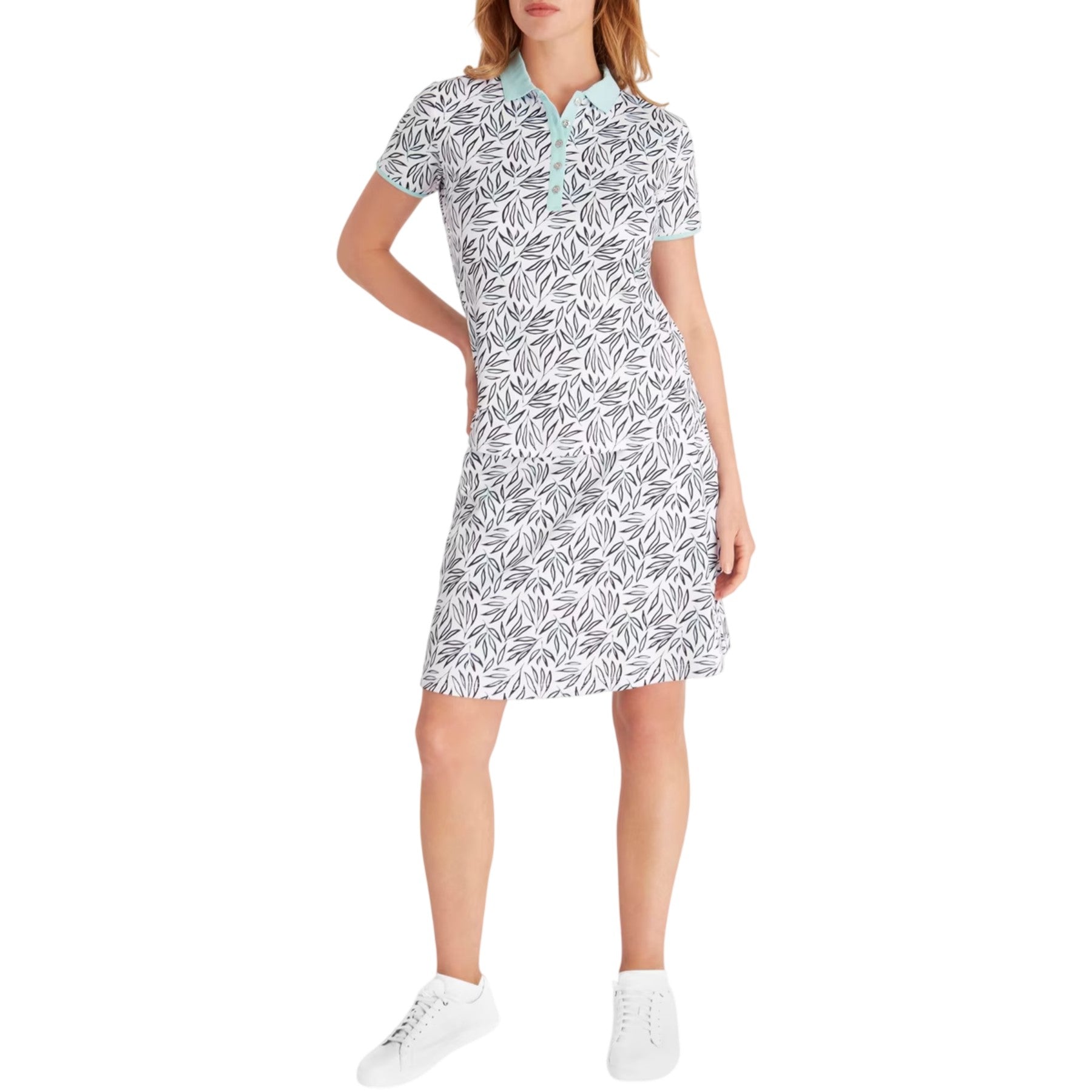 White-Green - Lifestyle - Calvin Klein Womens-Ladies Abstract Skort