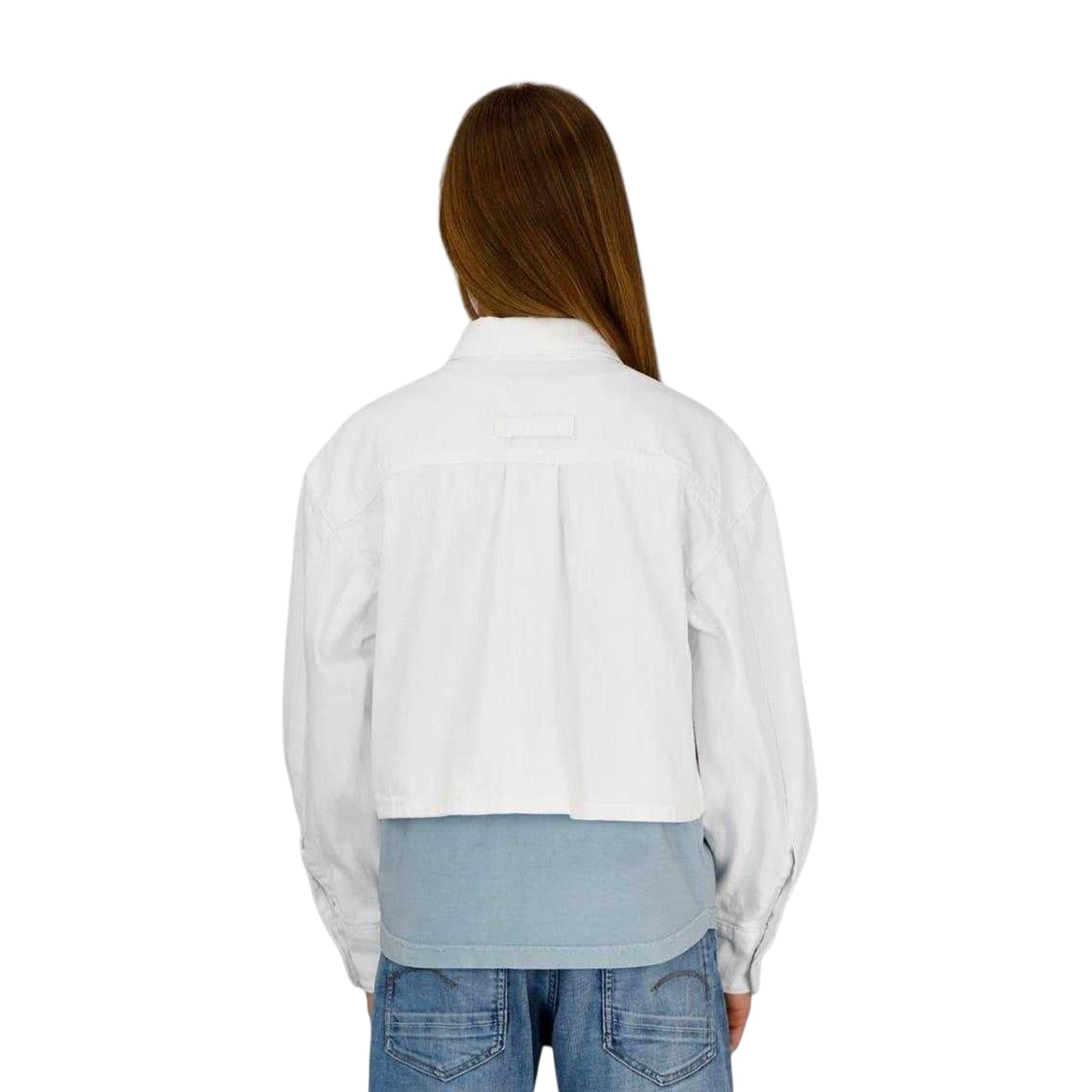 White - Back - G-Star Girls Denim Cropped Jacket