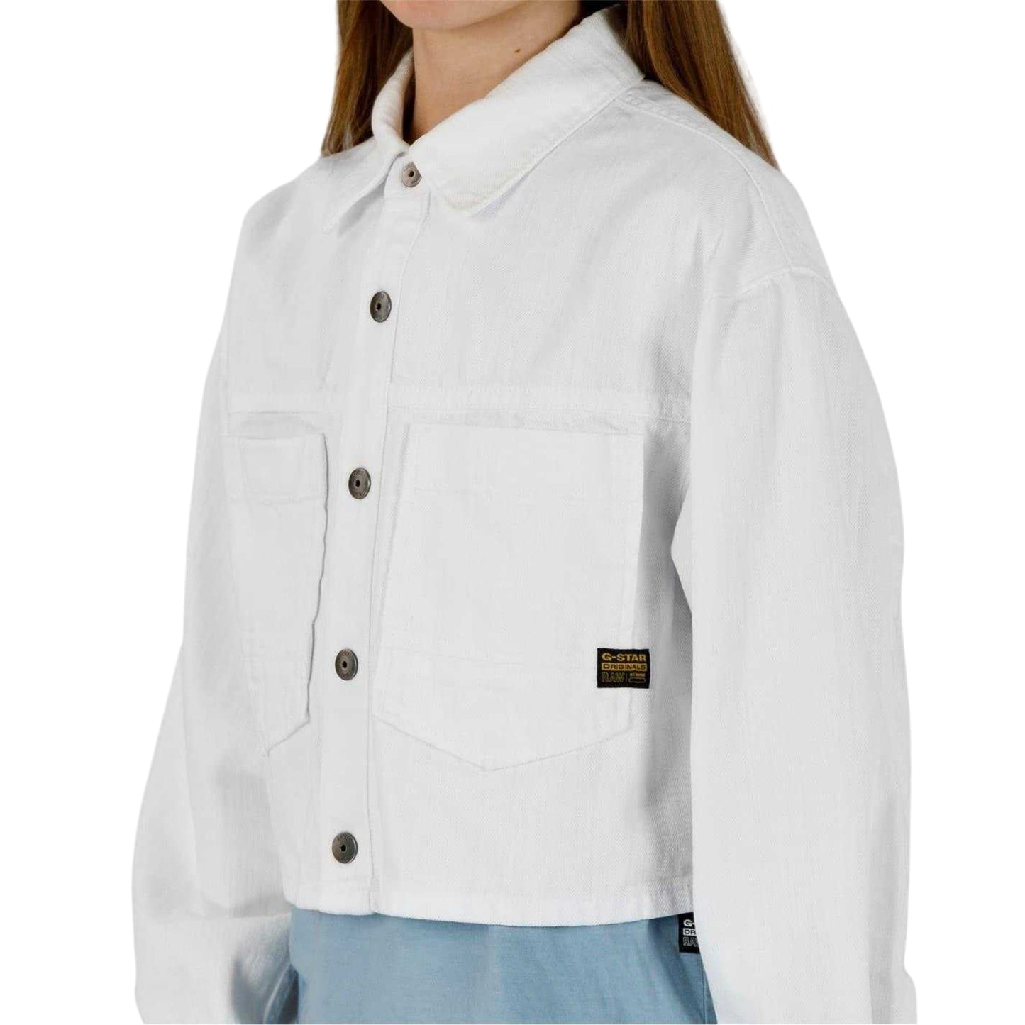 White - Side - G-Star Girls Denim Cropped Jacket